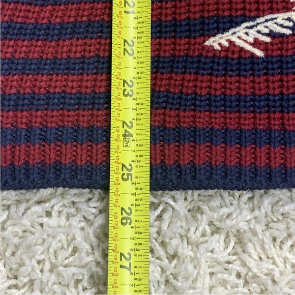 Faherty Royal Palm Striped Knit Blue Red Sweater Embroidered XS - Picture 5 of 6